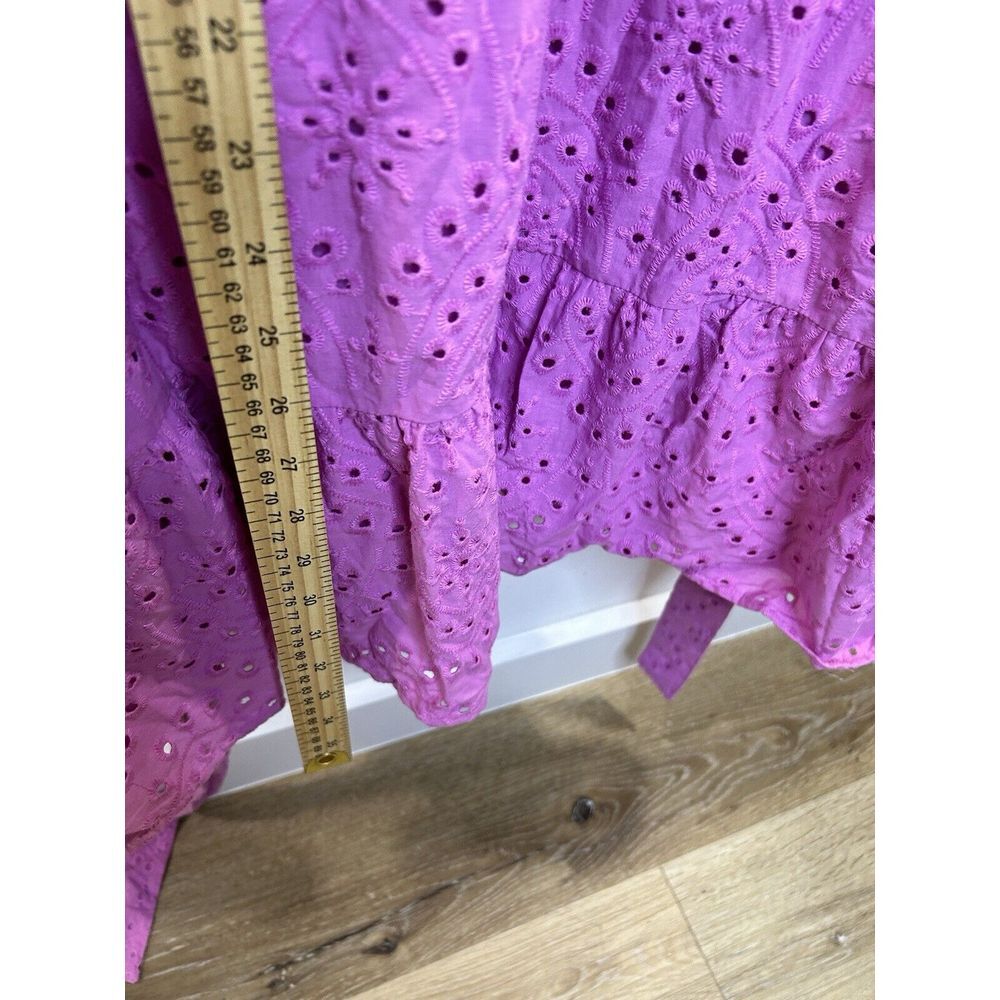 Eloquii Lavender Eyelet Tiered Dress - Picture 5 of 8